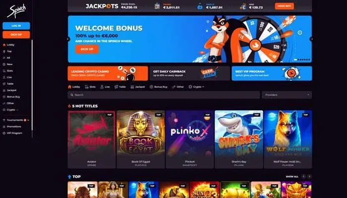 Spinch Casino Review Header