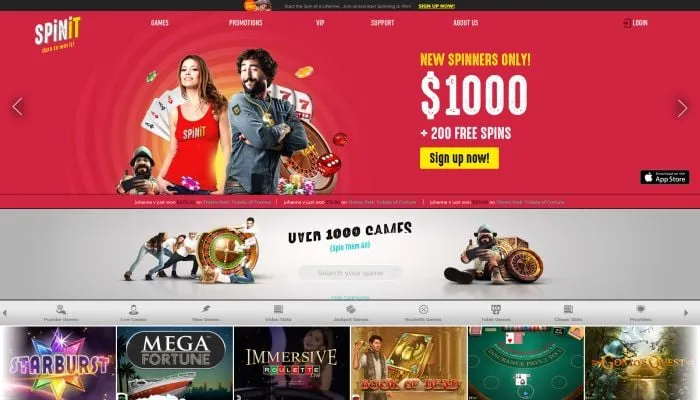 Spinit Casino Review Header