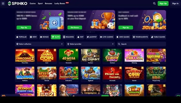 Spinko Casino Review Header