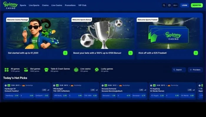 Spinny Casino Review Header