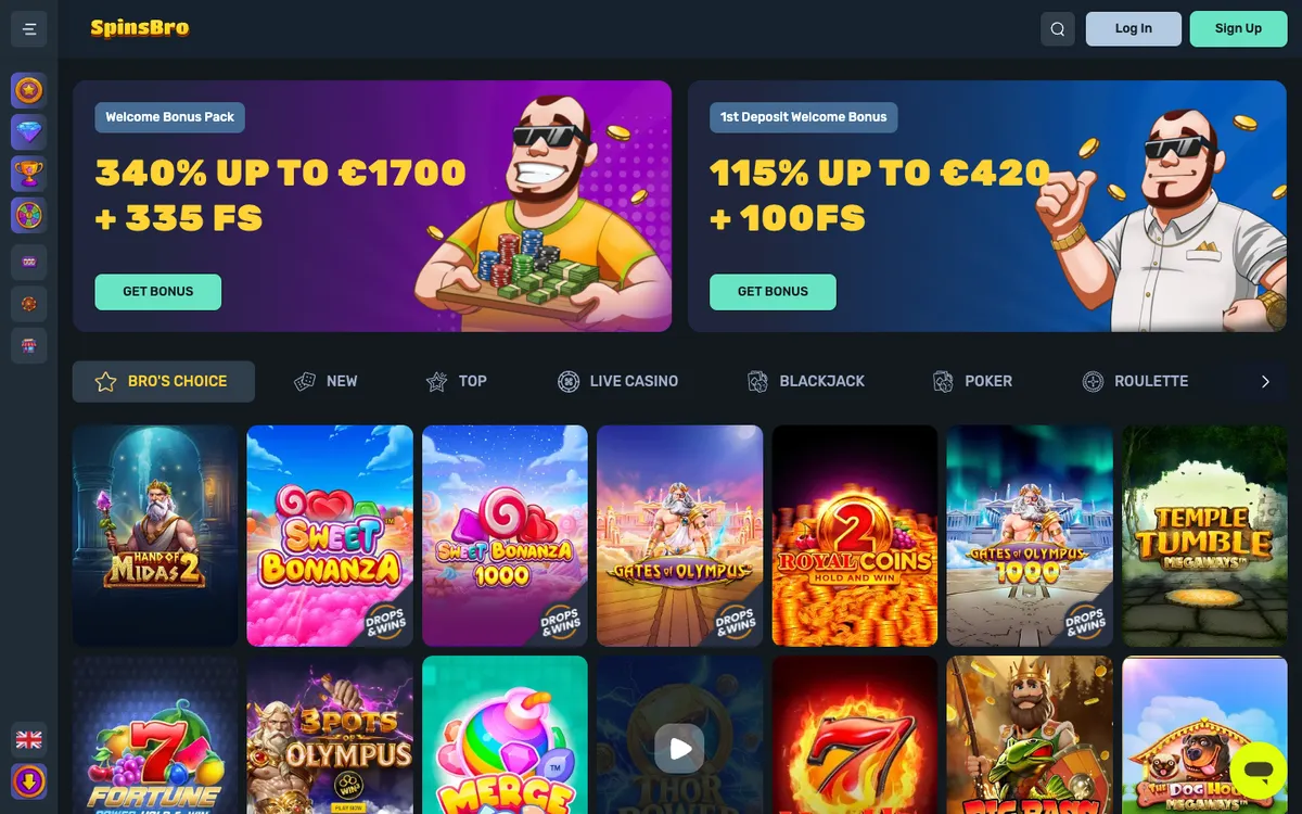 SpinsBro Casino Review Header