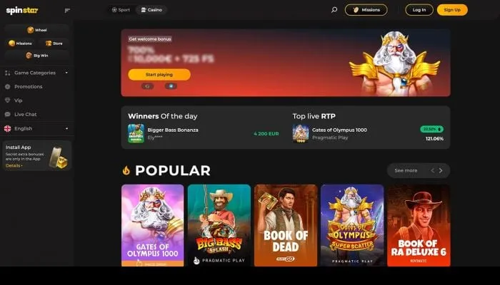 Spinstar Casino Review Header