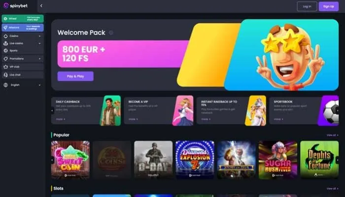 SpinyBet Casino Review Header