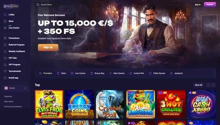 Spirit Casino Review Header