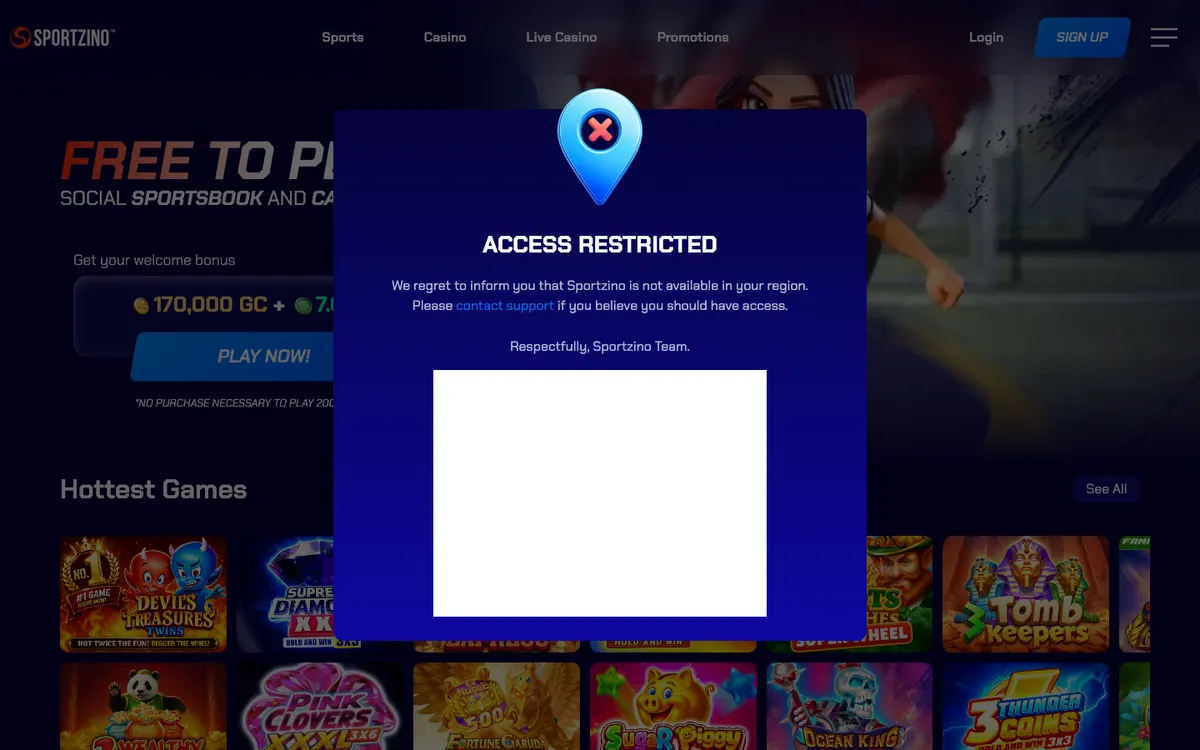 Sportzino Casino Review Header
