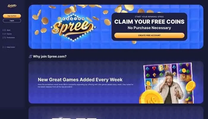 Spree Casino Review Header