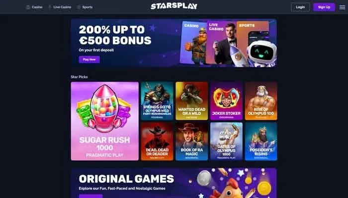 StarsPlay Casino Review Header