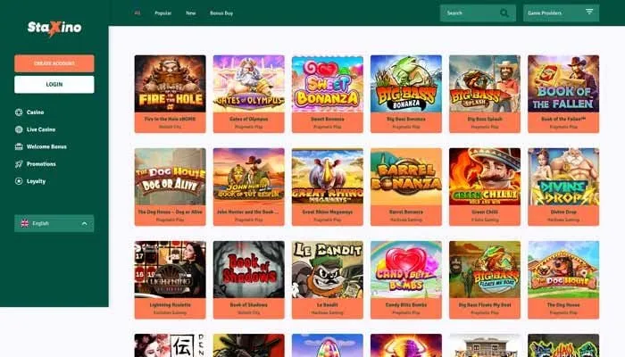 Staxino Casino Review Header