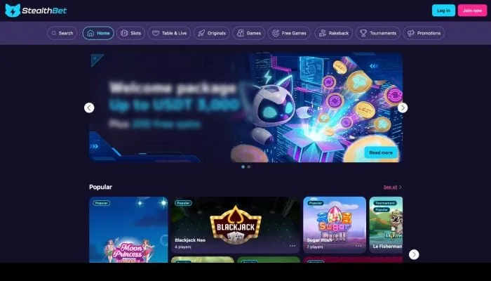 StealthBet Casino Review Header