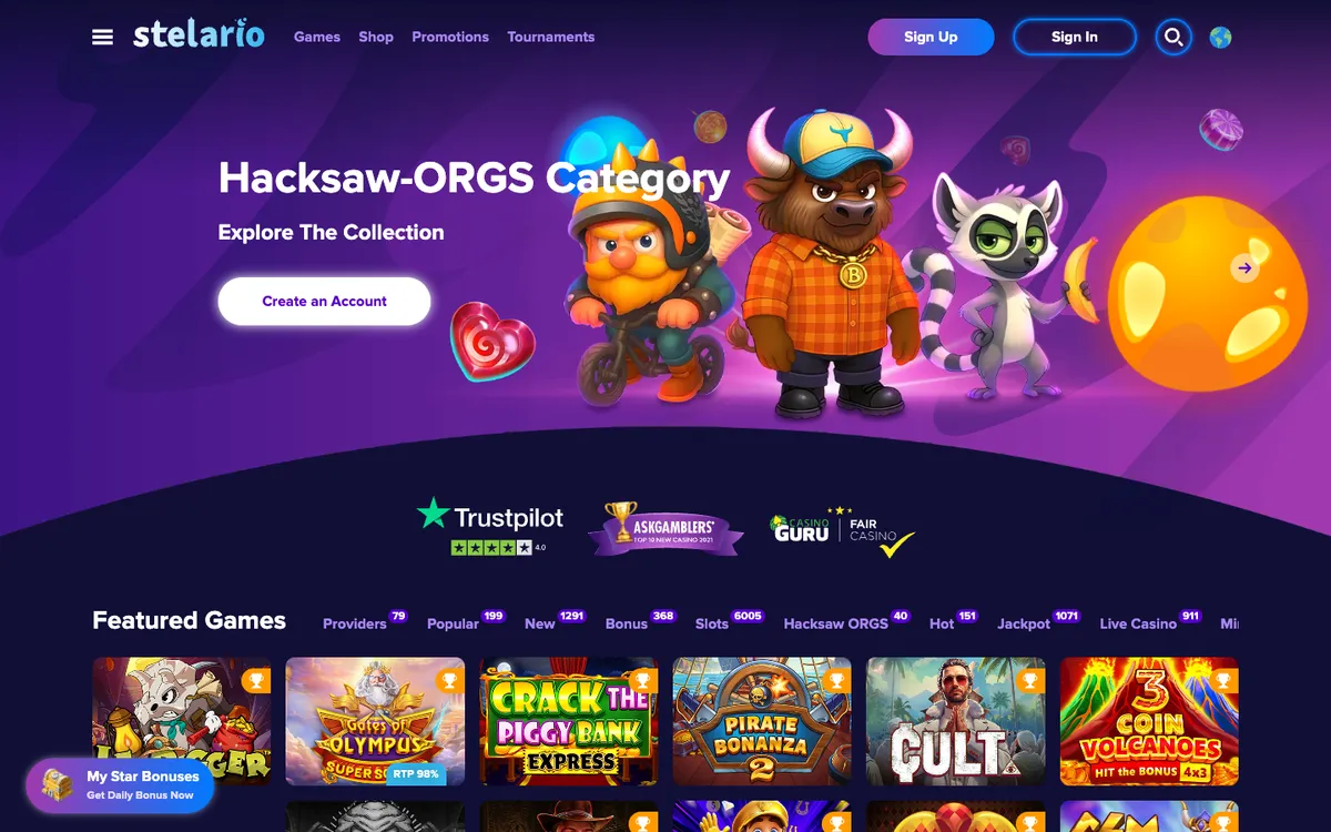 Stelario Casino Review Header