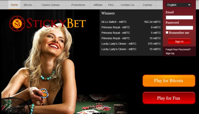 StickyBet Casino Review Header