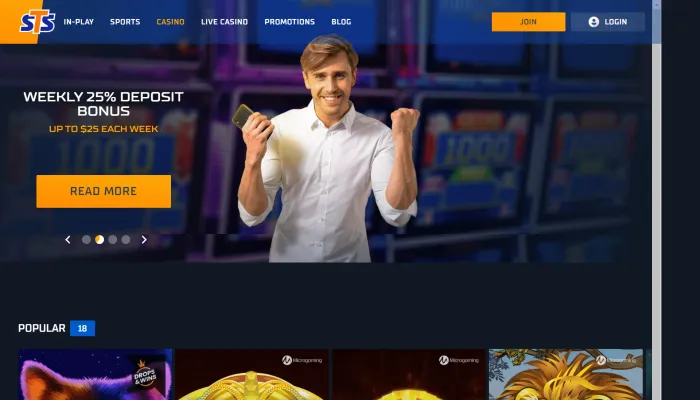 STS Casino Review Header