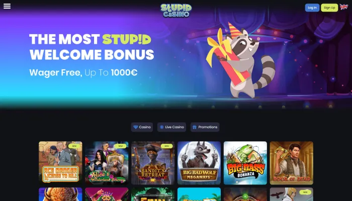 Stupid Casino Review Header