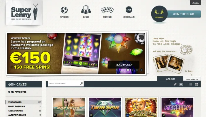 SuperLenny Casino Review Header
