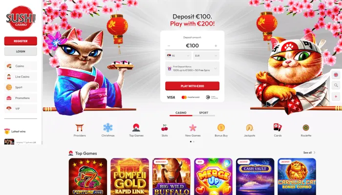 Sushi Casino Review Header