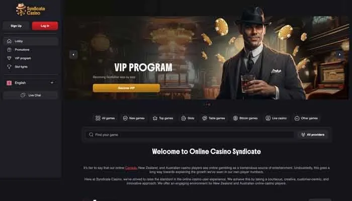 Syndicate Casino Review Header