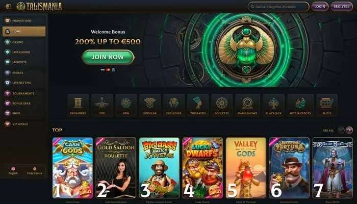 Talismania Casino Review Header