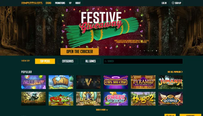 Temple Slots Casino Review Header