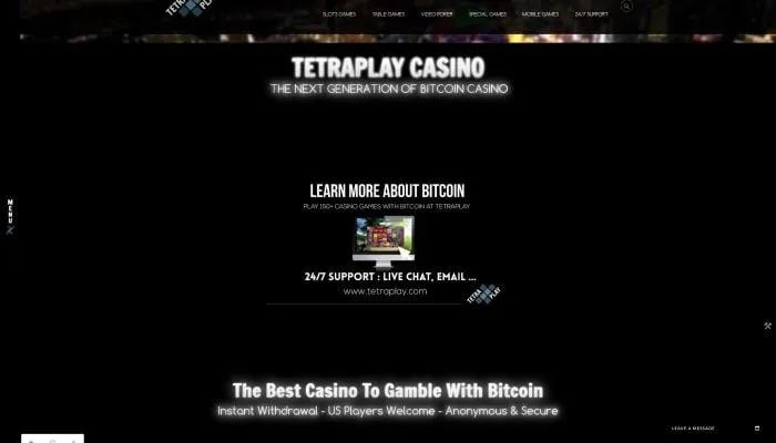 Tetraplay Casino Review Header