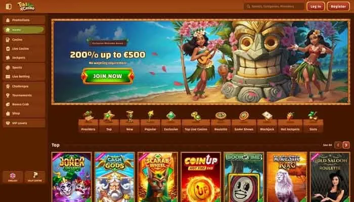Tiki Casino Review Header