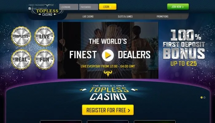 Topless Casino Review Header