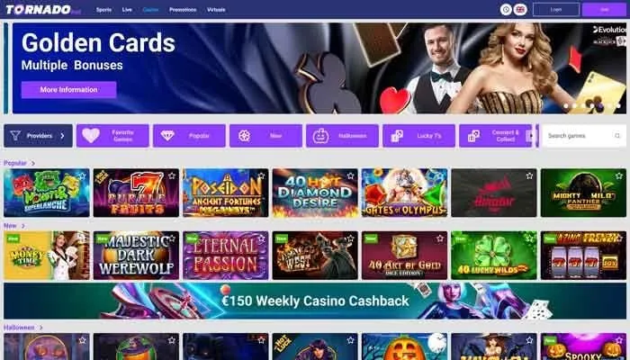 Tornadobet Casino Review Header