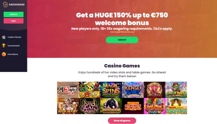 Touch Casino Review Header