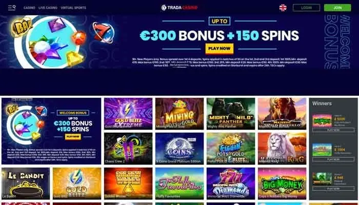 Trada Casino Review Header