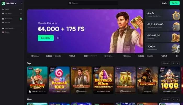 Trueluck Casino Review Header