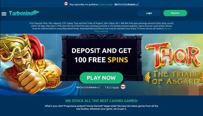 Turbonino Casino Review Header