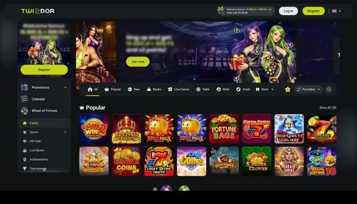 Twindor Casino Review Header