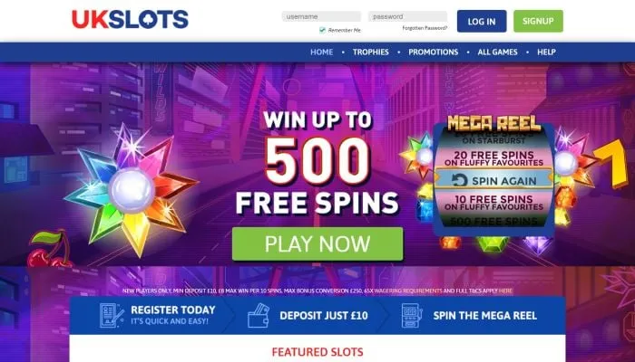 UK Slots Casino Review Header