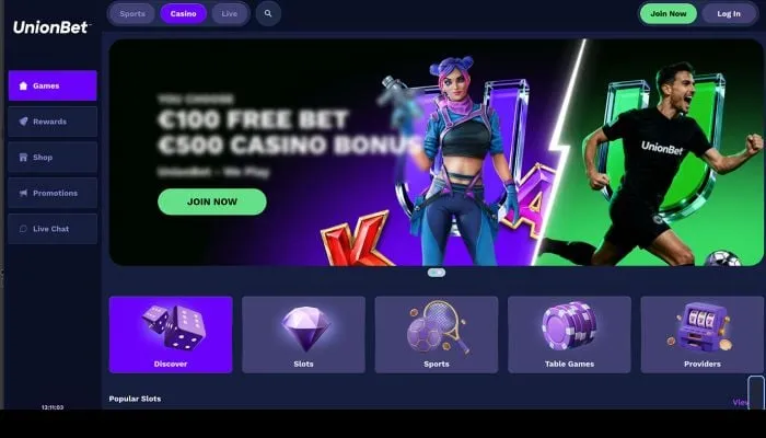 UnionBet Casino Review Header