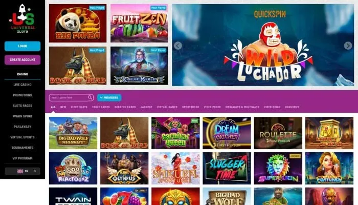Universal Slots Casino Review Header