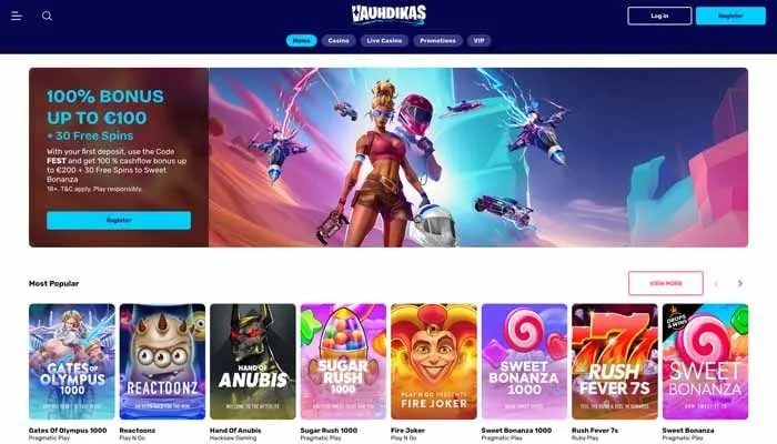 Vauhdikas Casino Review Header