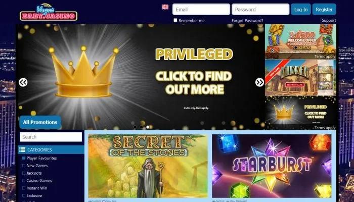 VegasBaby Casino Review Header