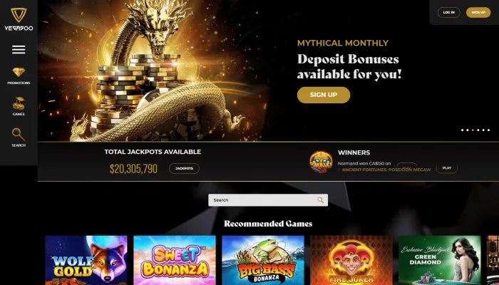 Vegasoo Casino Review Header