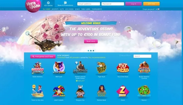 Vera&Juan Casino Review Header
