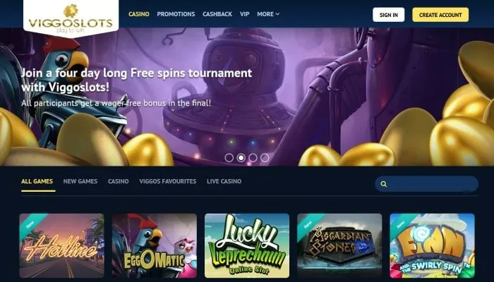 Viggoslots Casino Review Header