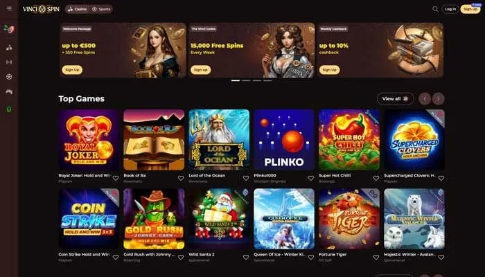 Vincispin Casino Review Header
