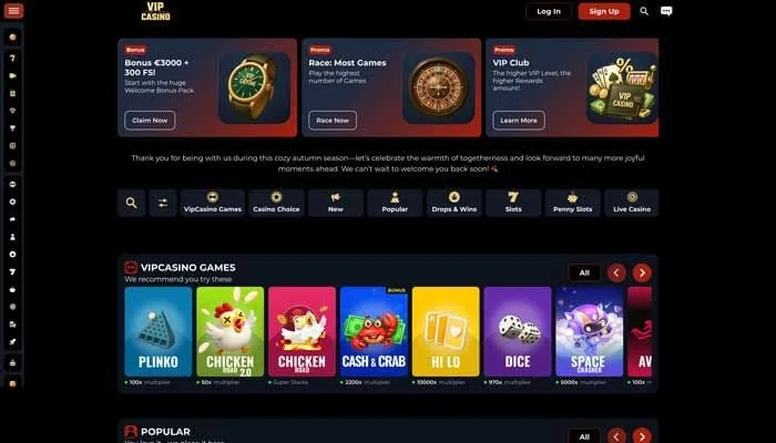 Vip Casino Review Header