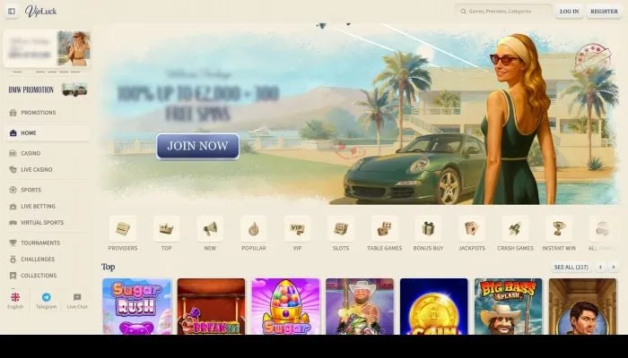 VipLuck Casino Review Header