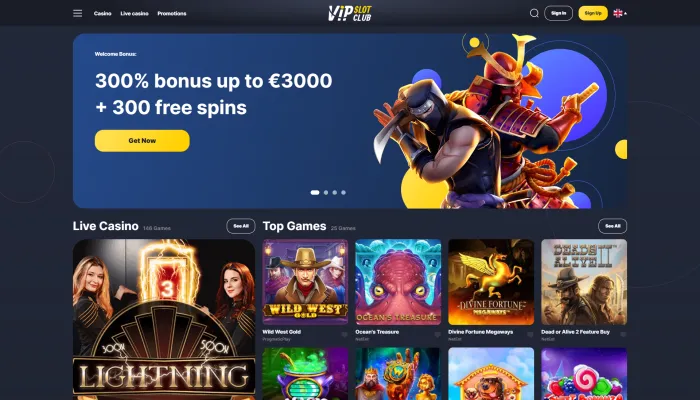 VipSlotClub Casino Review Header