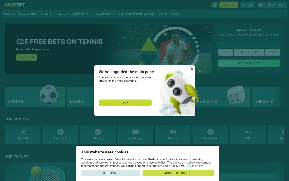 VivatBet Casino Review Header