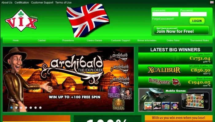 VixCasino Review Header