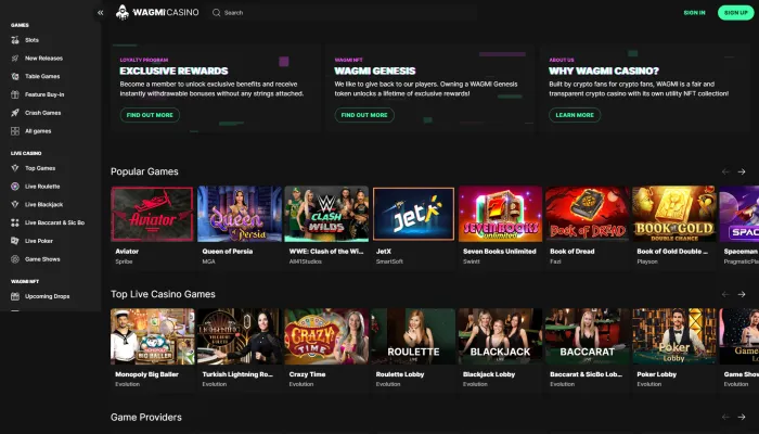 Wagmi Casino Review Header