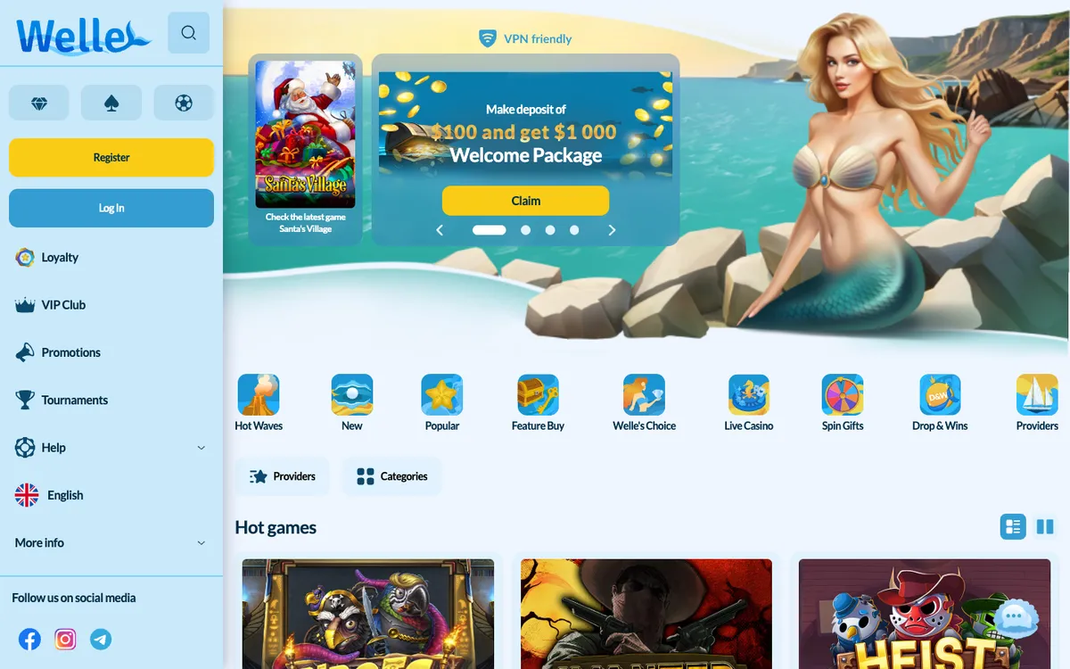 Welle Casino Review Header