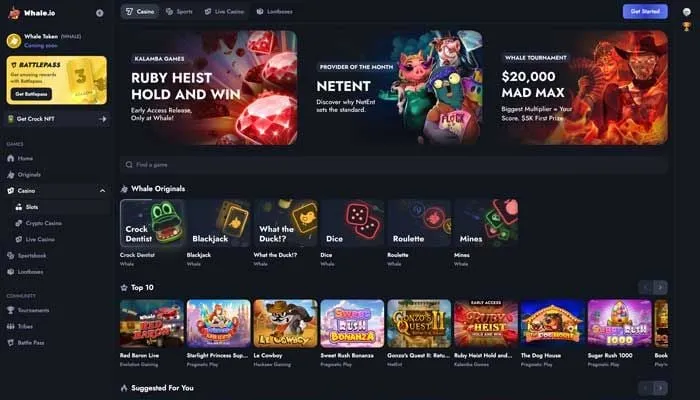 Whale Casino Review Header