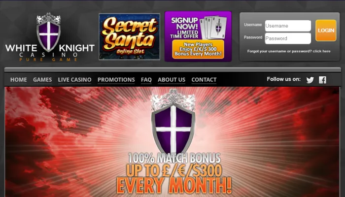White Knight Casino Review Header