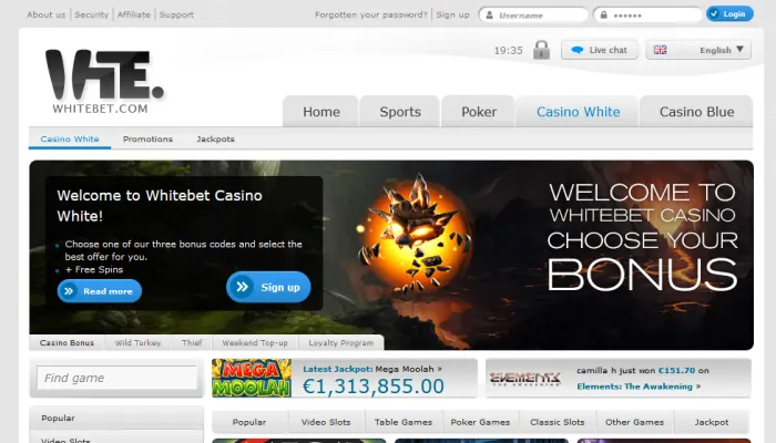 Whitebet Casino Review Header